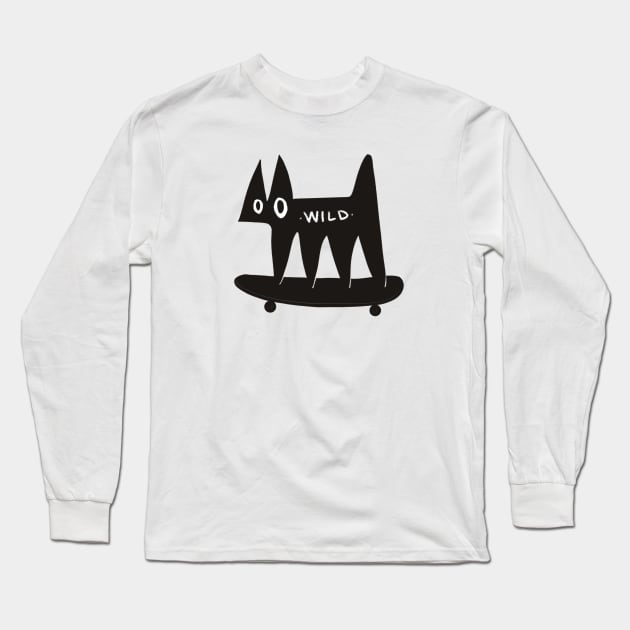 wild dog Long Sleeve T-Shirt by Angel Rivas